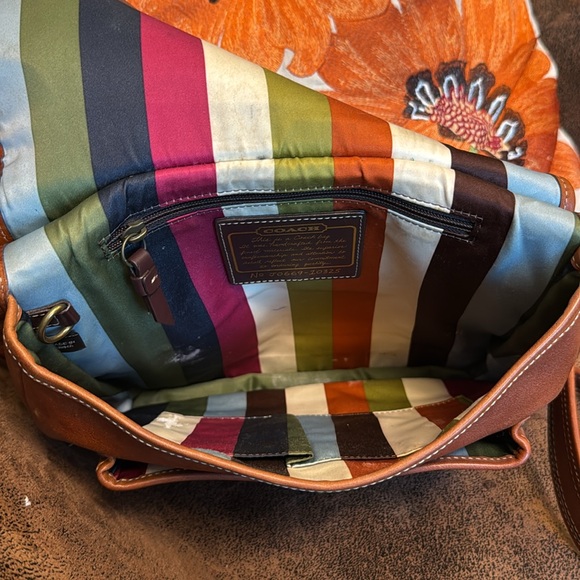 COACH 10325 65th ANNIVERSARY HIPPIE CROSSBODY BAG WHISKEY VACHETTA LEATHER 2006 - Picture 7 of 9